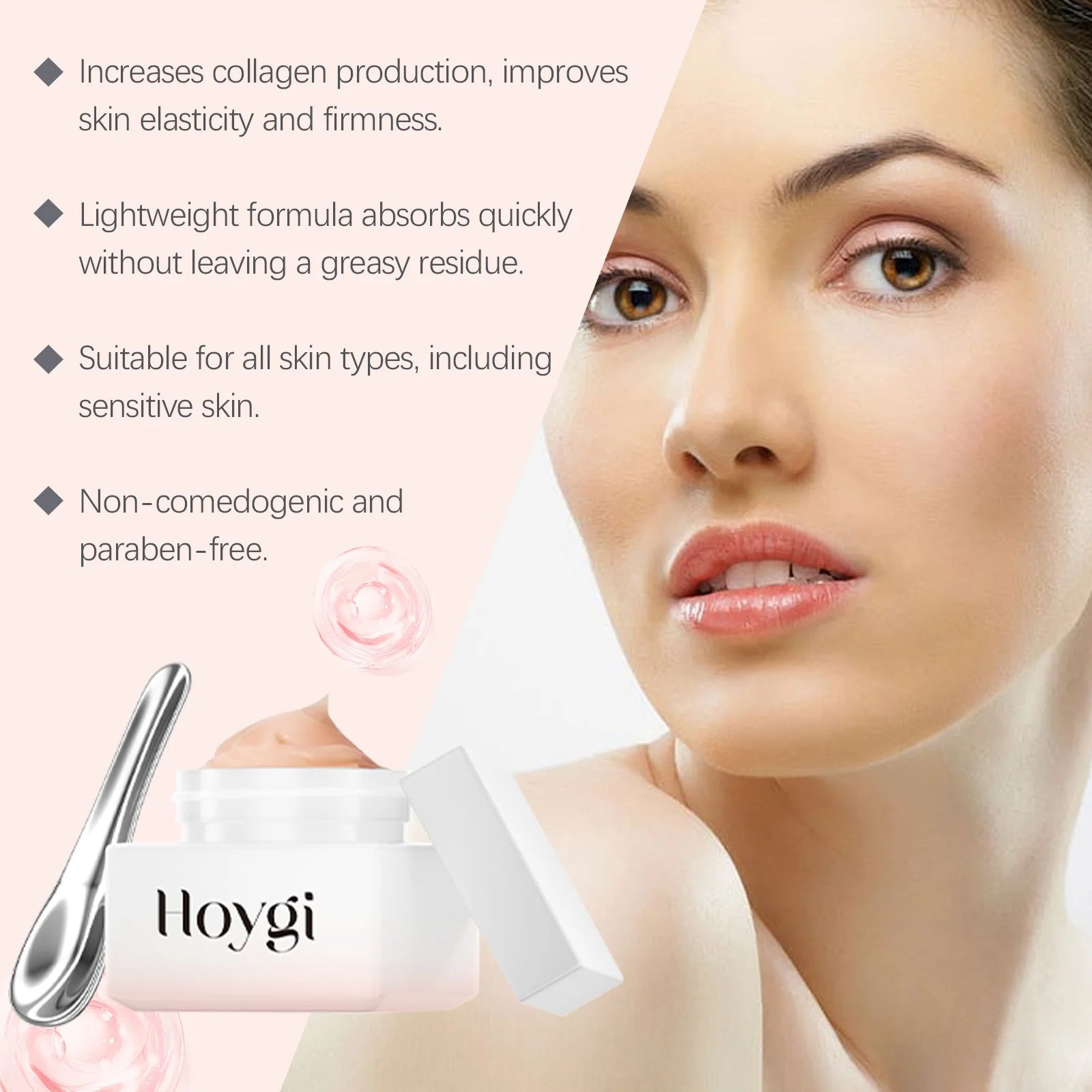 HOYGI Anti-Aging Cream Reduce Wrinkles Tighten Skin Moisturizing Reduce Fine Lines Smooth Improve Dark Spots for All Skin Types