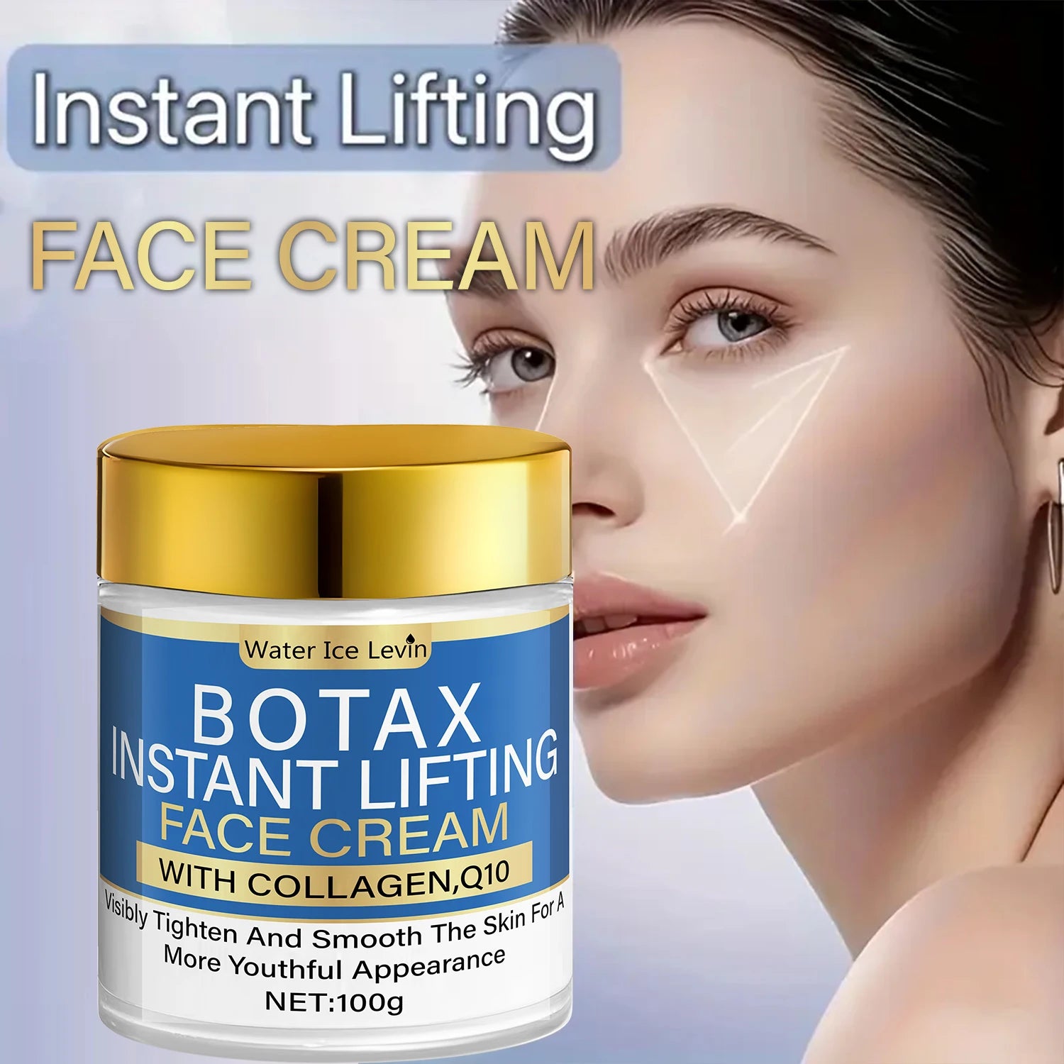Anti Aging Face Cream 1+1 Pack 100g with Collagen Q10 Ceramide Vitamin C Instant Lifting Moisturizes Wrinkles Cheap