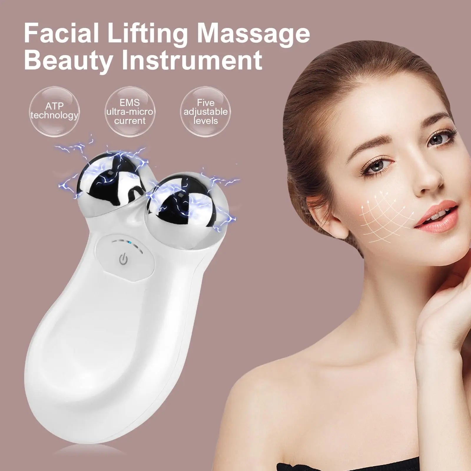 Microcurrent Facial Device - Electric Face Lifting & Toning for Face & Neck for Mother & Companion - Handheld Skin Care Device