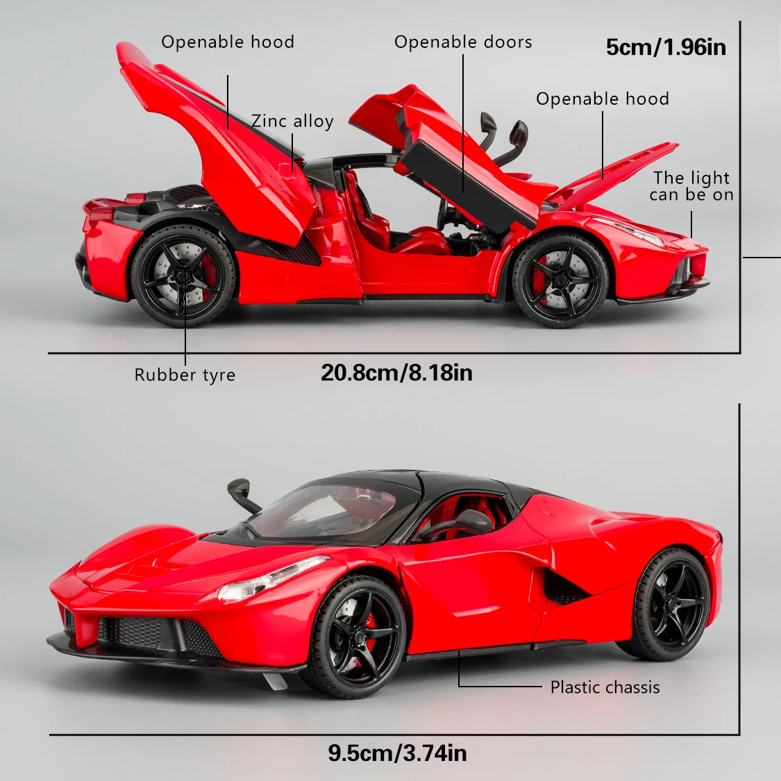 Simulation 1:24 Alloy Super Car Model Sound Light Collective Miniature Voiture Children Boy Diecast Toy Vehicle