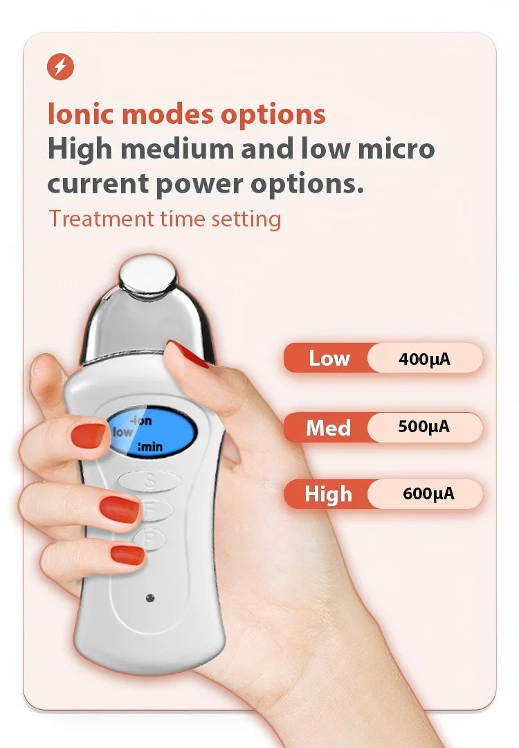 Rechargeable Microcurrent Beauty Device, Multi-Effect Facial Lifting with Magnetic Head for Firming Skin & Reducing Wrinkles