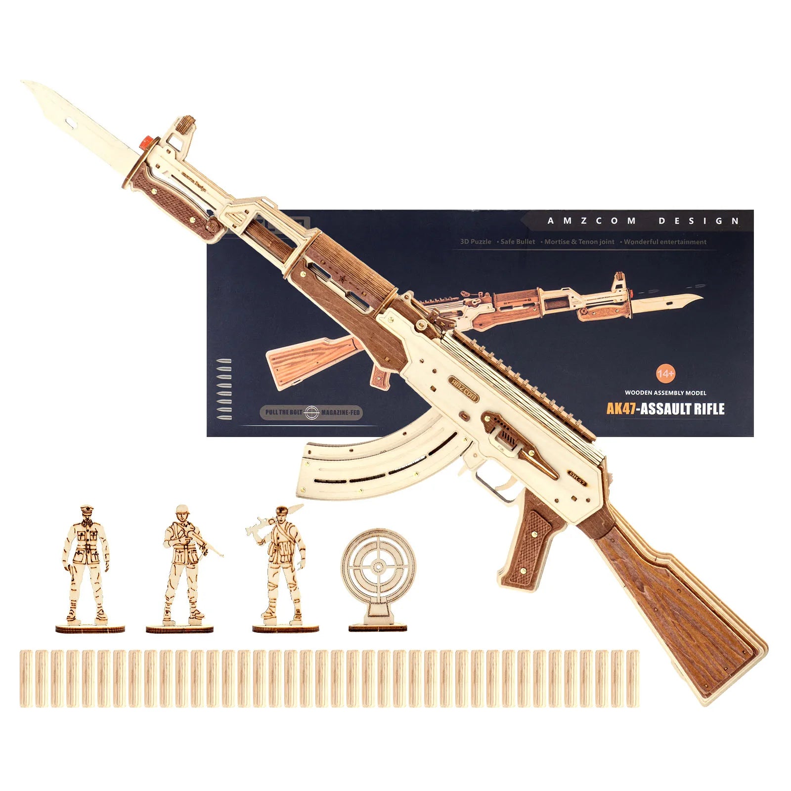 AMZCOM 3D Puzzles For AdultsWooden Puzzles ForAdults, AK47 3D Puzzles, 3D WoodenPuzzles For Adults