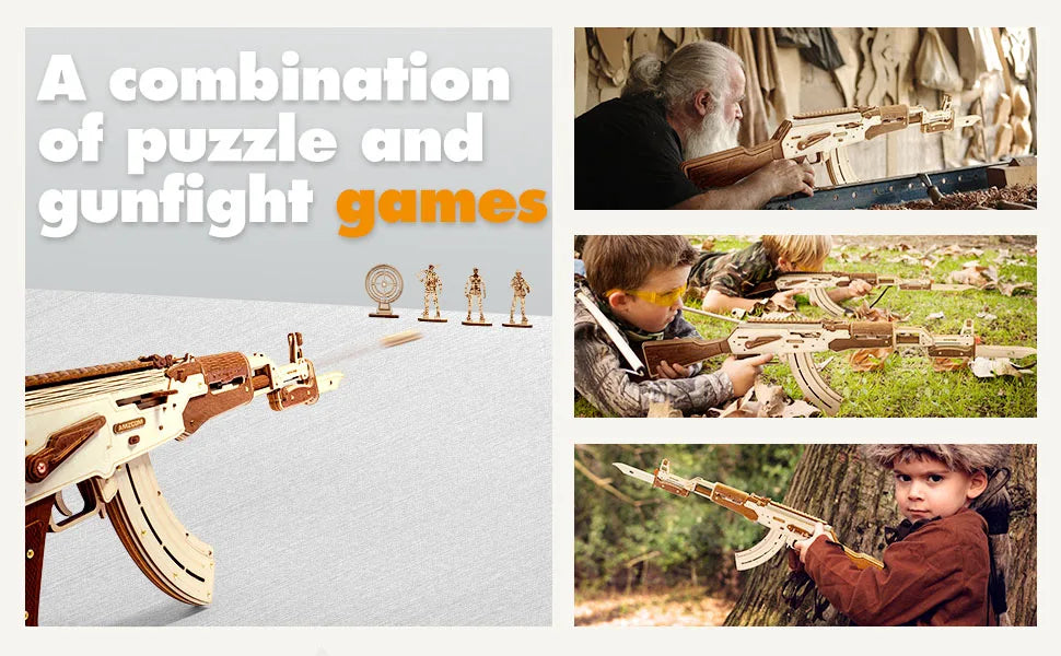 AMZCOM 3D Puzzles For AdultsWooden Puzzles ForAdults, AK47 3D Puzzles, 3D WoodenPuzzles For Adults