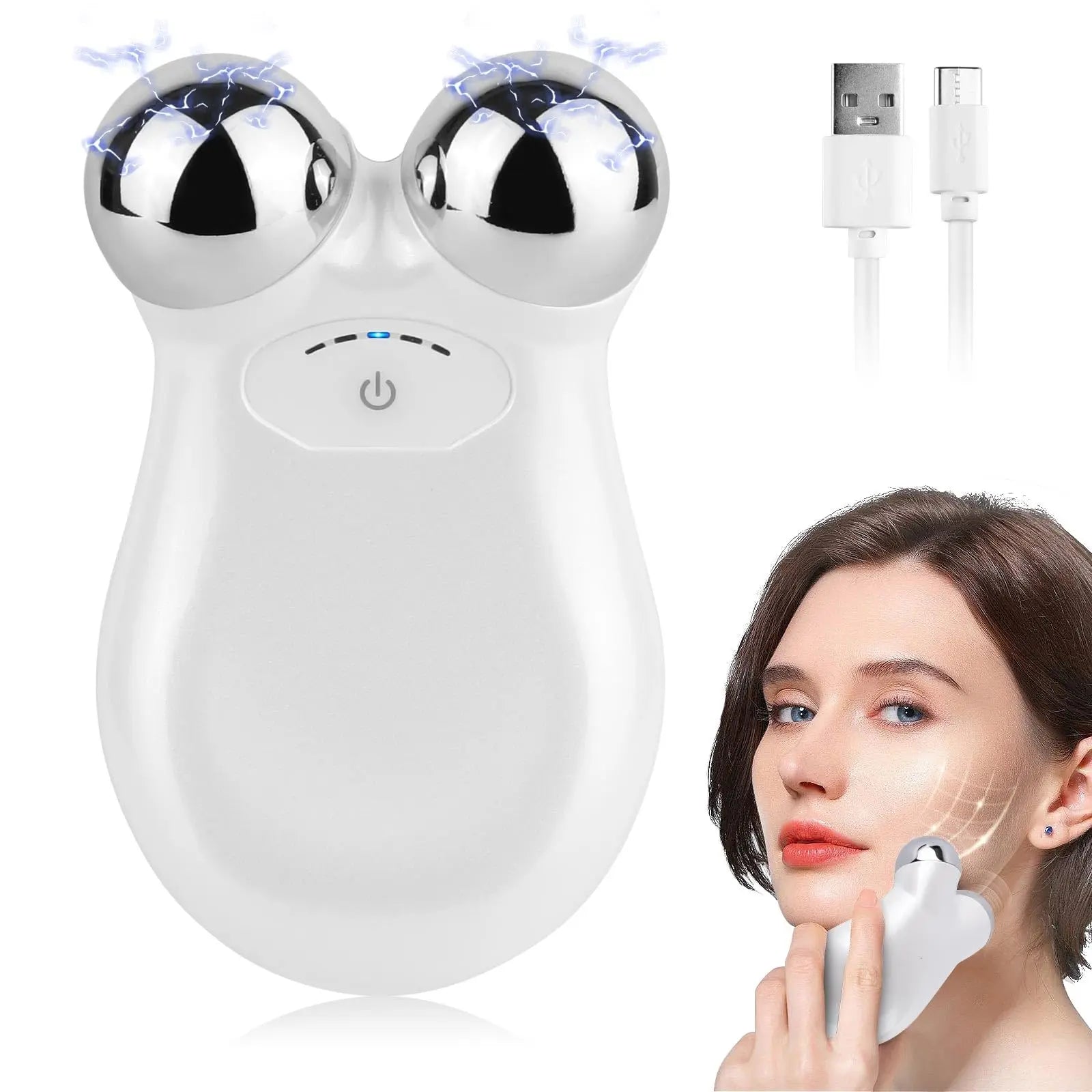 Microcurrent Facial Device - Electric Face Lifting & Toning for Face & Neck for Mother & Companion - Handheld Skin Care Device