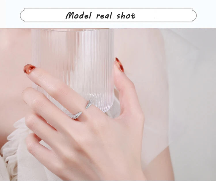 2022 NEW Creative Arrow Full Of Diamonds Couple Ring For WomenCutout Opening Adjustable Finger Valentine's Day Gift Jewelry