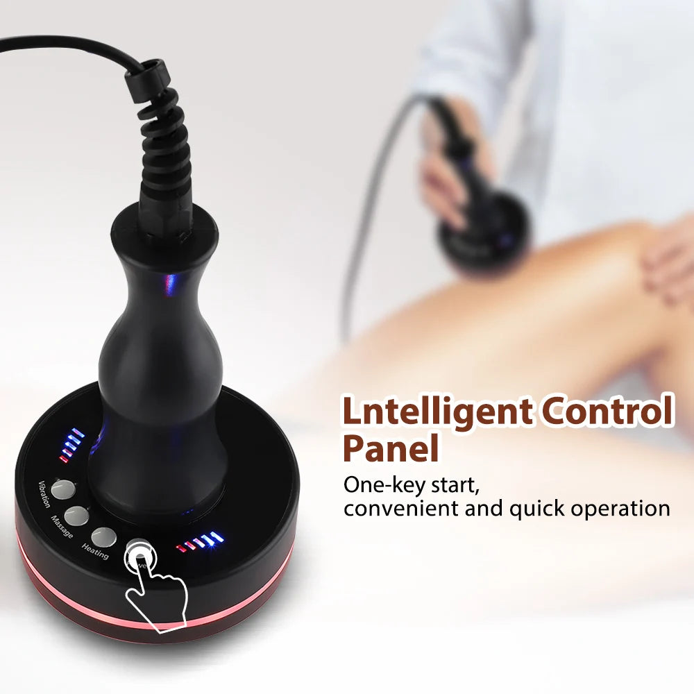 Microcurrent Meridian Brush Massager Cellulite Lymphatic Infrared Heating Vibration Body Detoxification Health Scraping Device