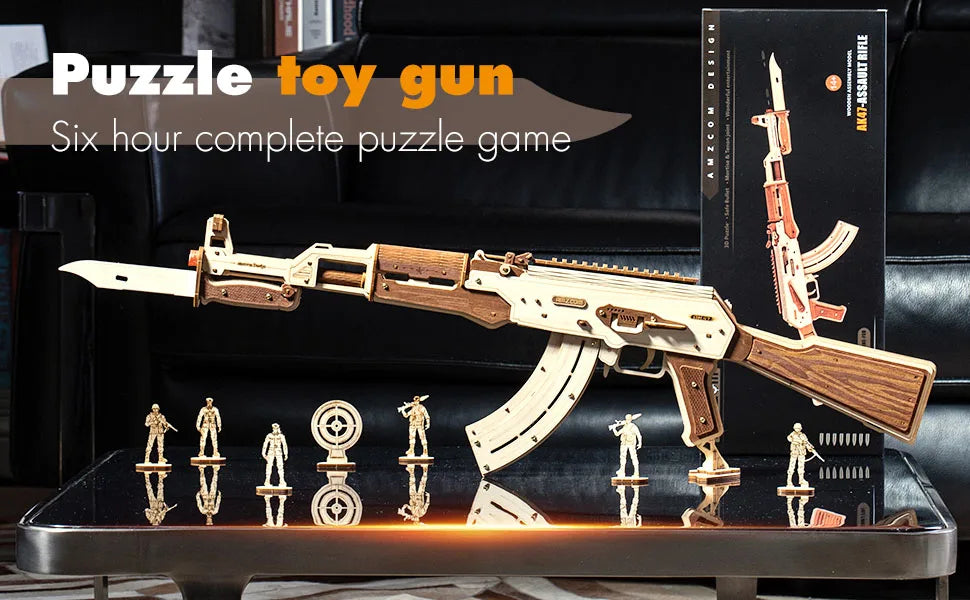 AMZCOM 3D Puzzles For AdultsWooden Puzzles ForAdults, AK47 3D Puzzles, 3D WoodenPuzzles For Adults