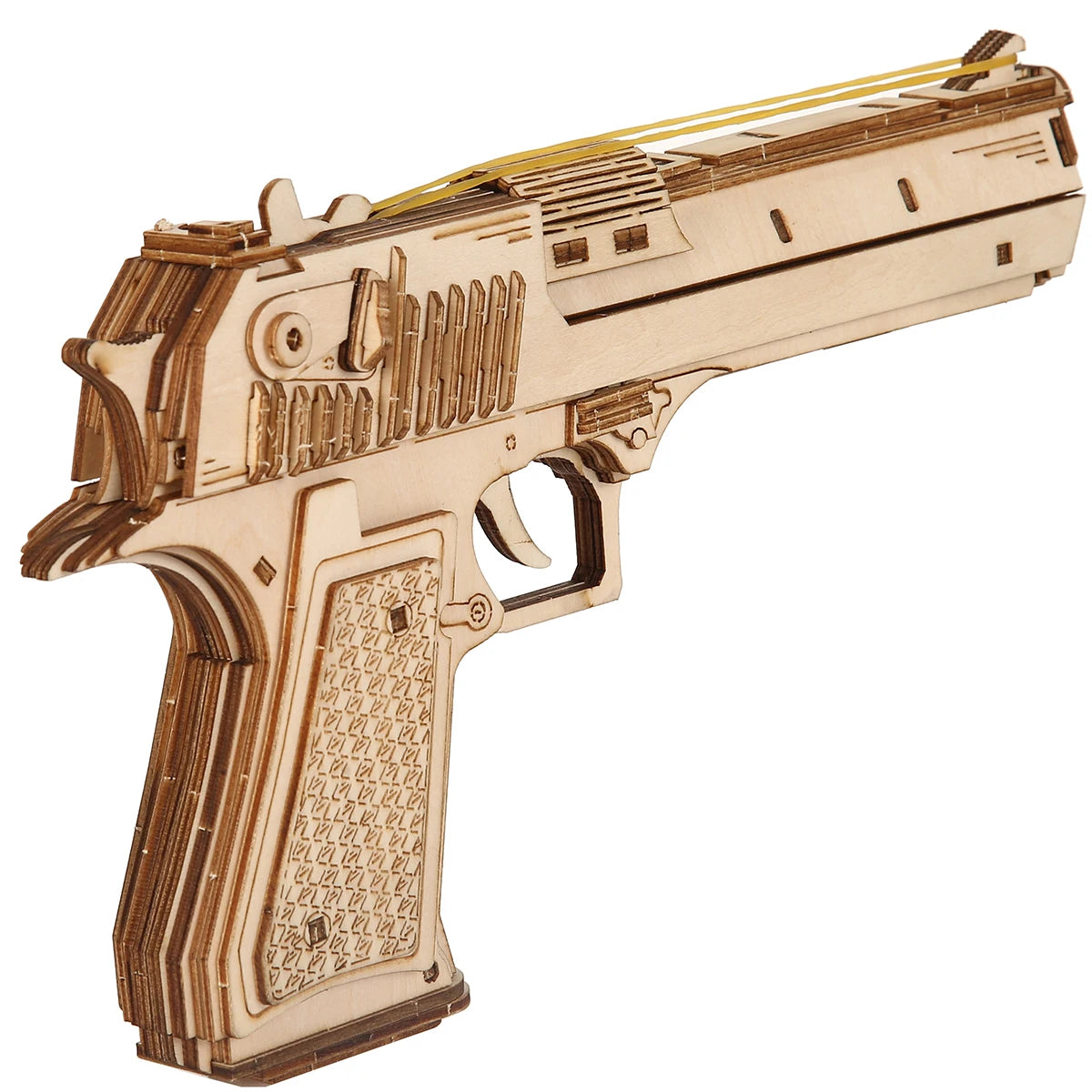 pistol Model DIY 3D Wooden Puzzle Building Block Kits Assembly Toy Birthday Gift For Kids Adult Home Decor