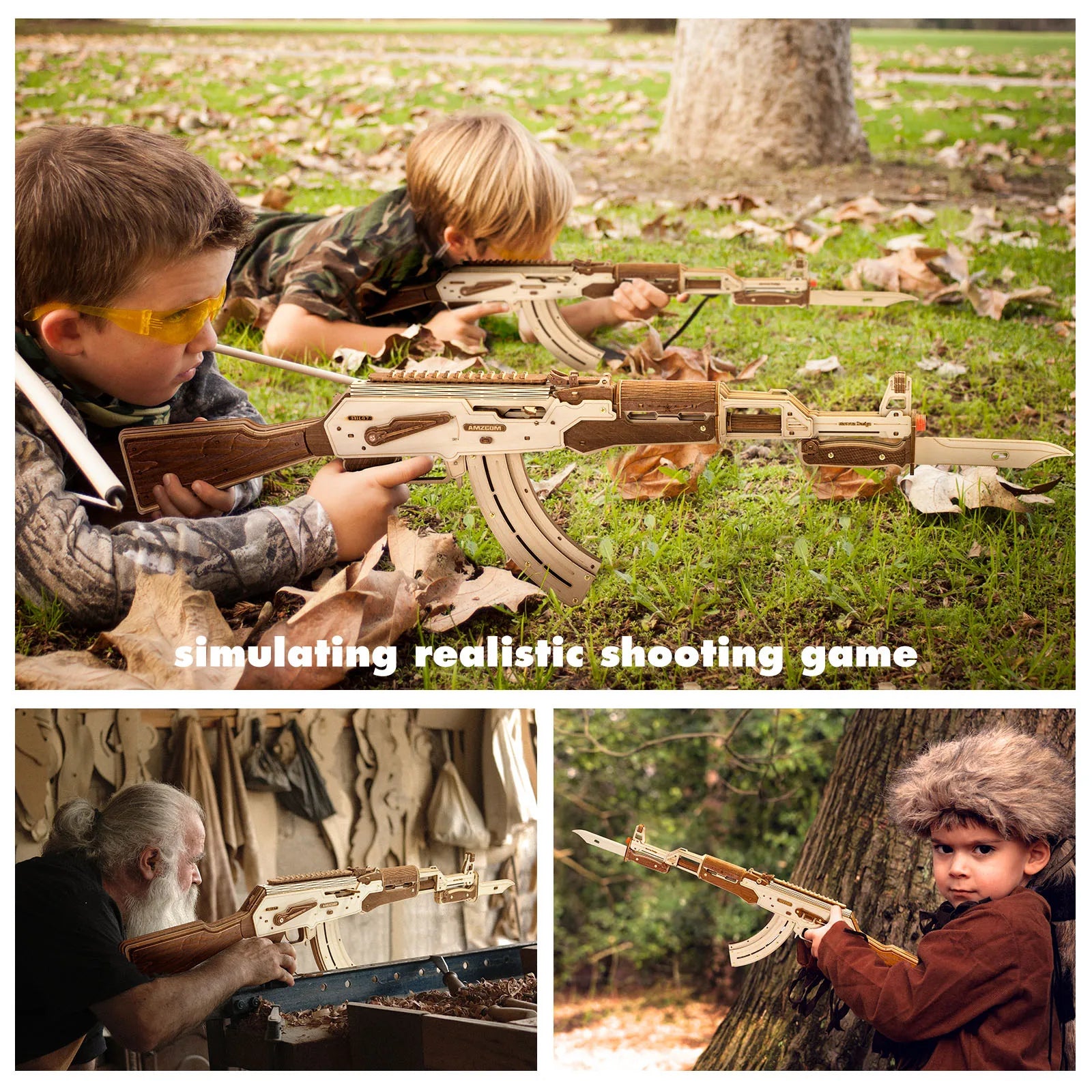 AMZCOM 3D Puzzles For AdultsWooden Puzzles ForAdults, AK47 3D Puzzles, 3D WoodenPuzzles For Adults