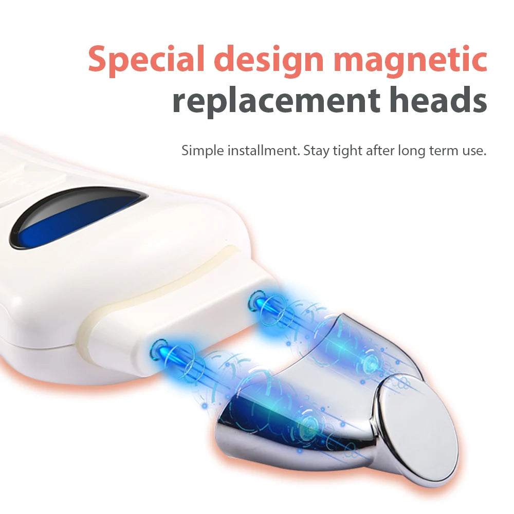 Rechargeable Microcurrent Beauty Device, Multi-Effect Facial Lifting with Magnetic Head for Firming Skin & Reducing Wrinkles