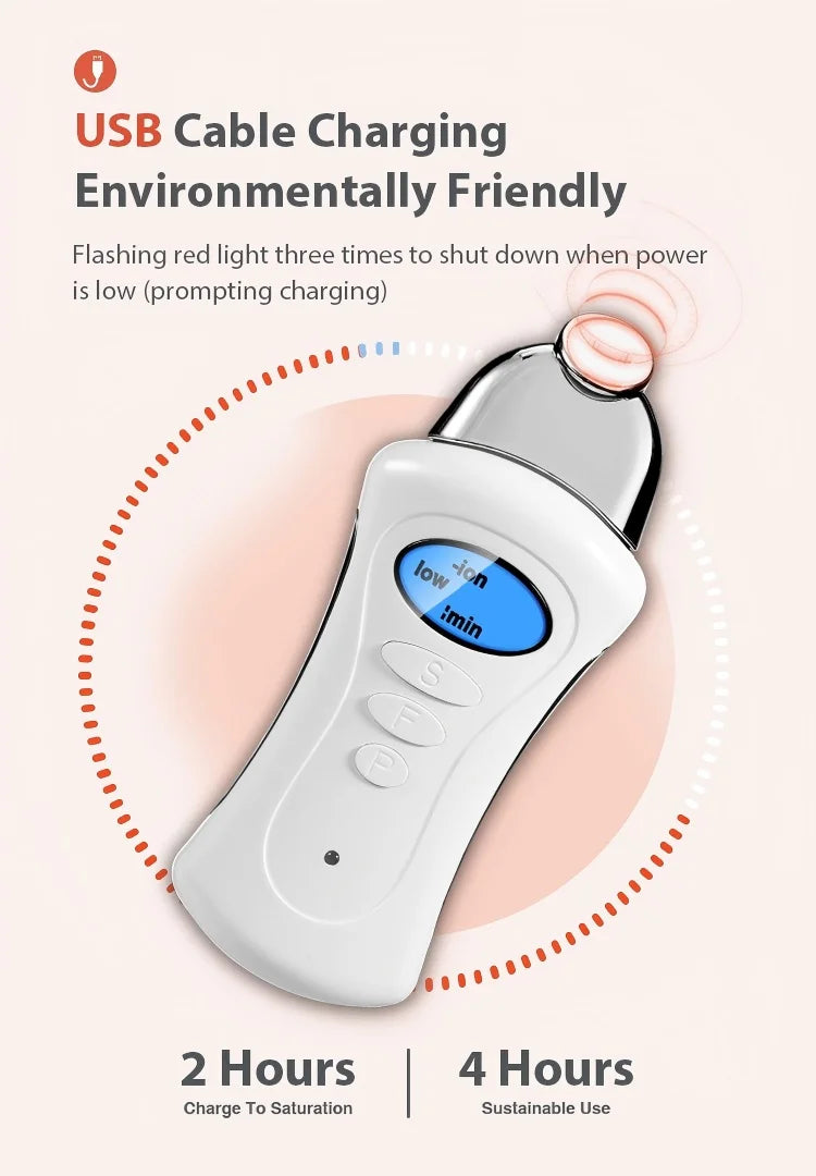 Rechargeable Microcurrent Beauty Device, Multi-Effect Facial Lifting with Magnetic Head for Firming Skin & Reducing Wrinkles