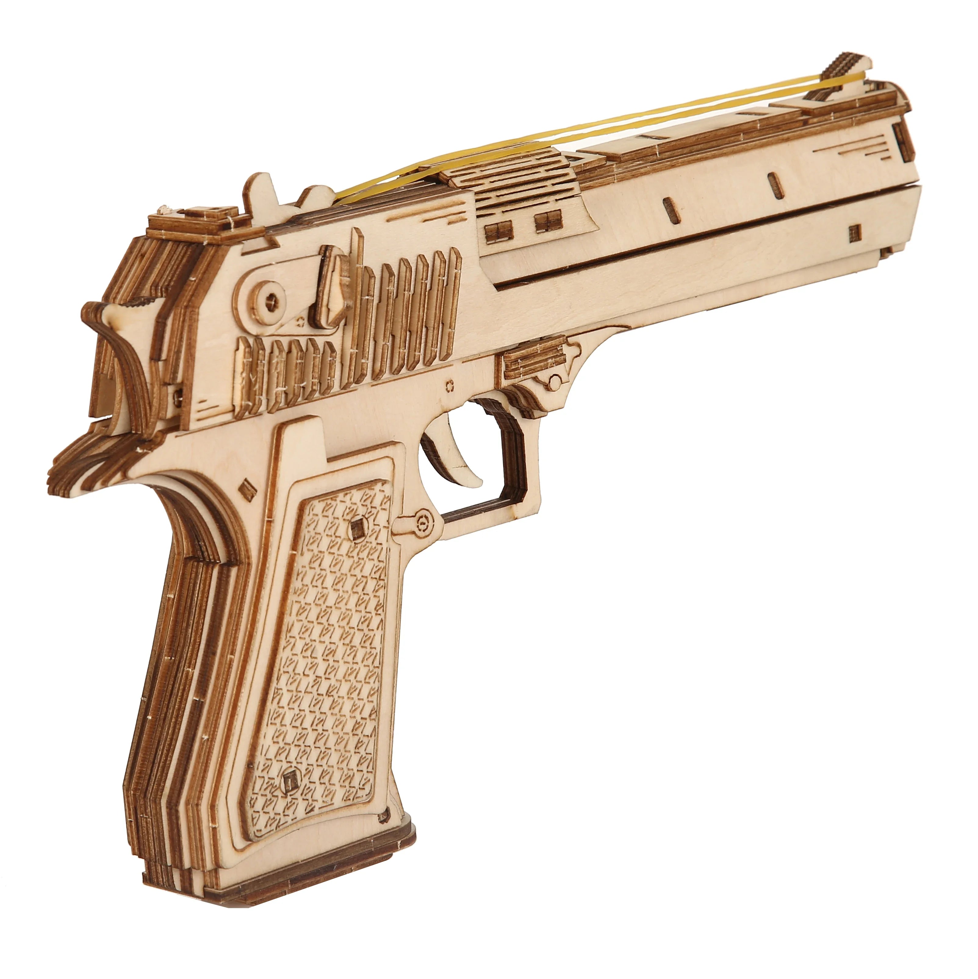 Pistol 3D Wooden Puzzle, Scale Model,DIY Model Kit, Handcraft Gift,Home Decoration,Mechanical Model Kit, Building Toy