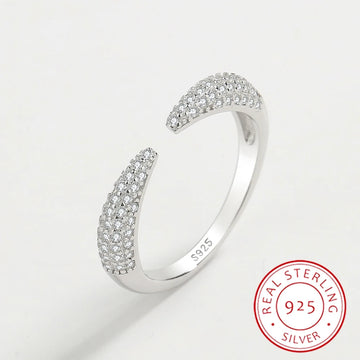 2022 NEW Creative Arrow Full Of Diamonds Couple Ring For WomenCutout Opening Adjustable Finger Valentine's Day Gift Jewelry