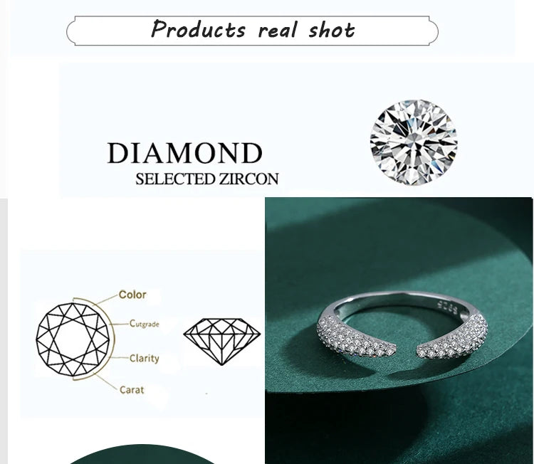 2022 NEW Creative Arrow Full Of Diamonds Couple Ring For WomenCutout Opening Adjustable Finger Valentine's Day Gift Jewelry